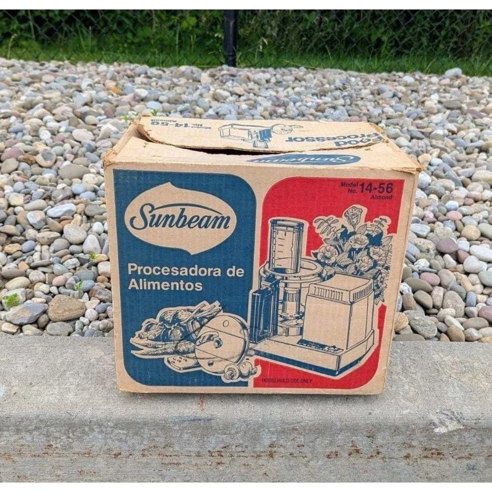 Vintage Sunbeam 14-56 Food Processor Complete w. Box Attachments Tested Works
